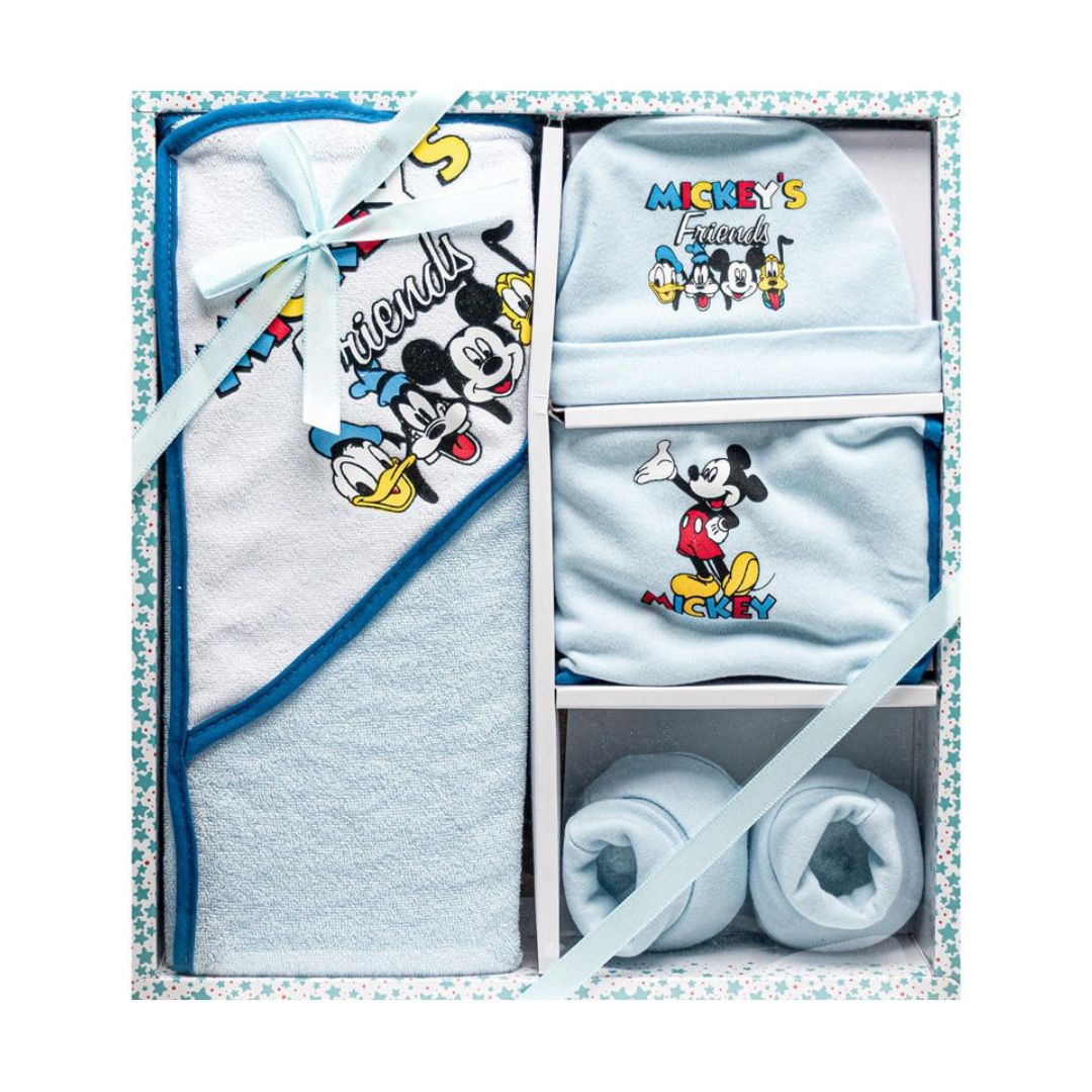 Disney Set 4pz confezione regalo Disney Baby Topolino azzurro - 8300358871232 - DarSaGiocattoli