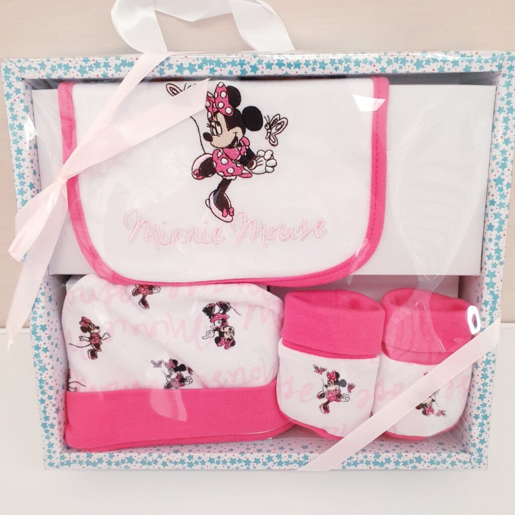 Disney Set Cappellino con Bavetta e Scarpine WR2000/2001 Topolino - Minnie - 8300358749715 - DarSaGiocattoli