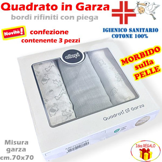 Ellepi Quadrati in Garza di Cotone Sanitario - 8059790488156 - DarSaGiocattoli