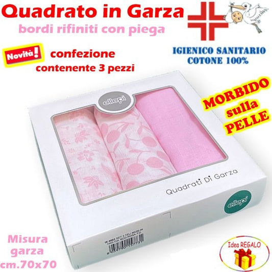 Ellepi Quadrati in Garza di Cotone Sanitario - 8059790157731 - DarSaGiocattoli