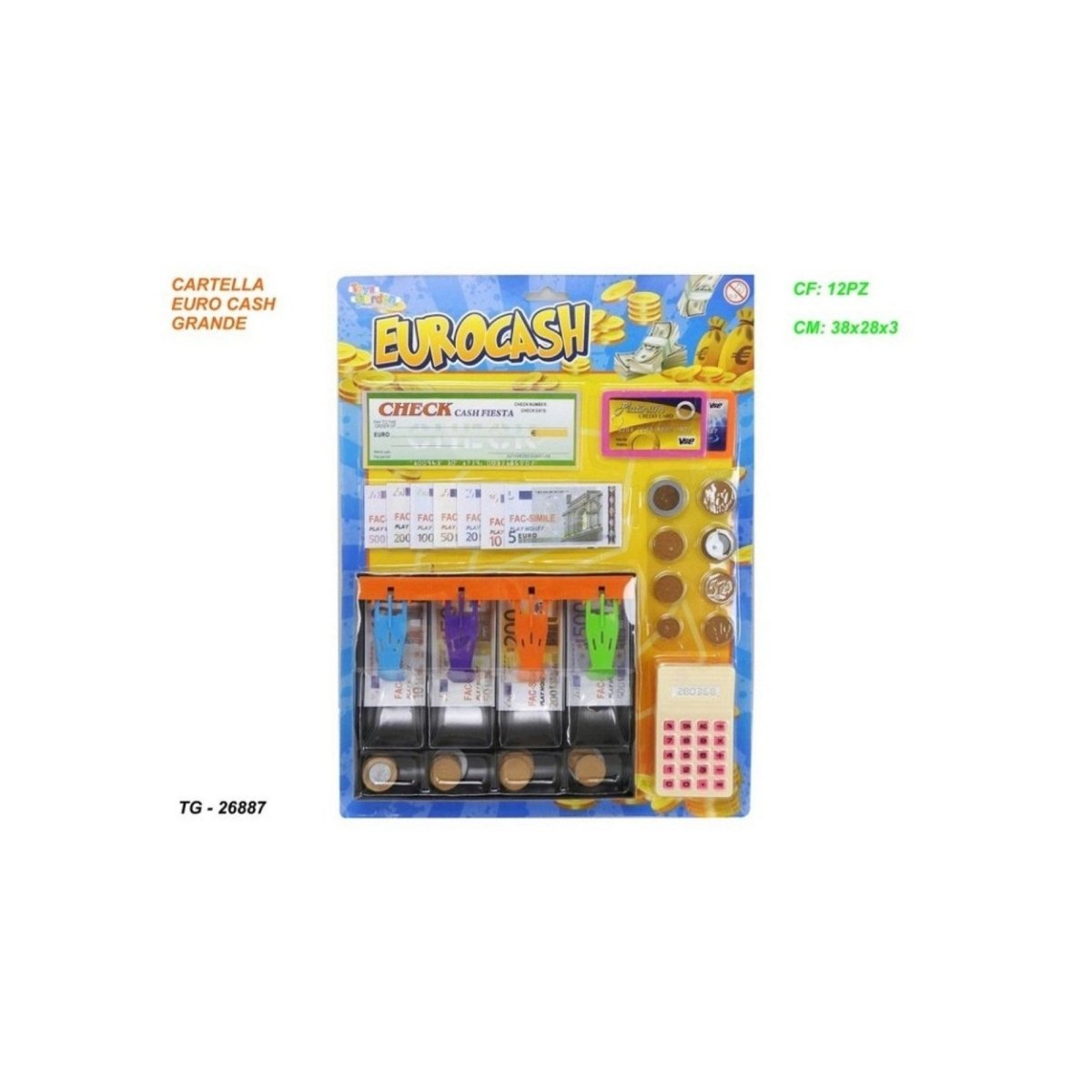 Euro Cash Grande Toys Garden 26887 Set Banconote e Monete Giocattolo - 8007632268879 - DarSaGiocattoli