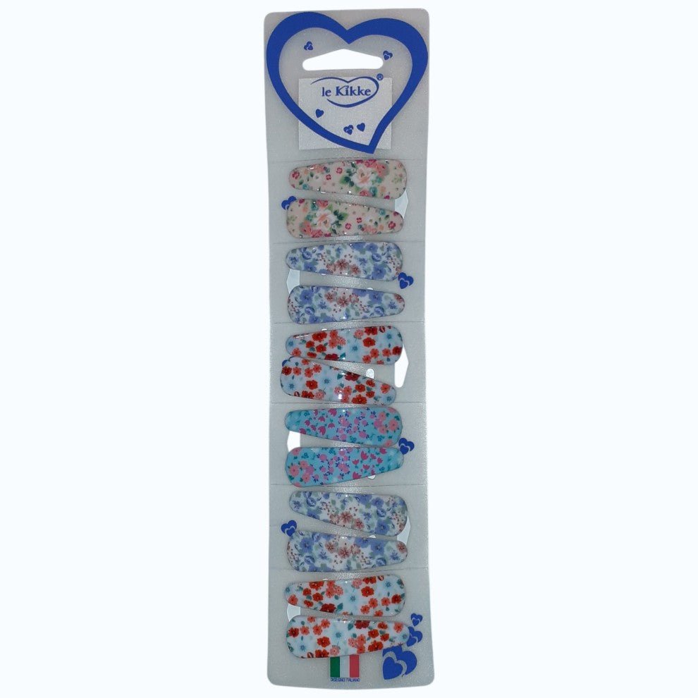Fermagli Clic Clac Con Fiori Confezione Da 12 Le Kikke 5 cm CC54222 - 8030571131317 - DarSaGiocattoli