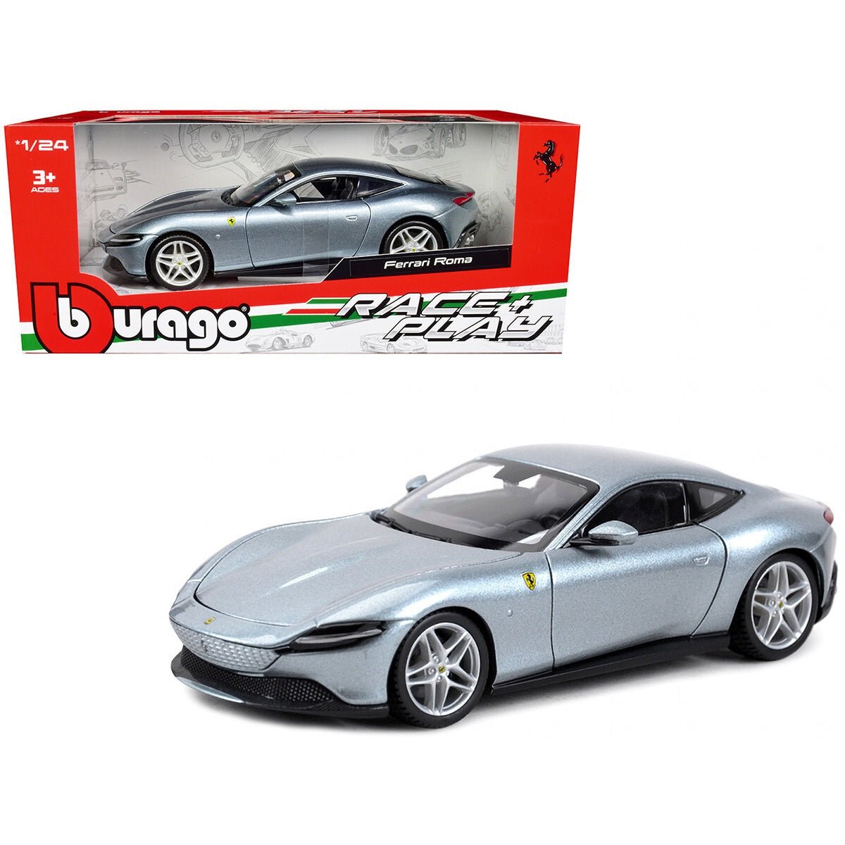 Ferrari Roma Scala 1:24 R&P Assortiti Burago 18 - 26029 - 4893993260294 - DarSaGiocattoli
