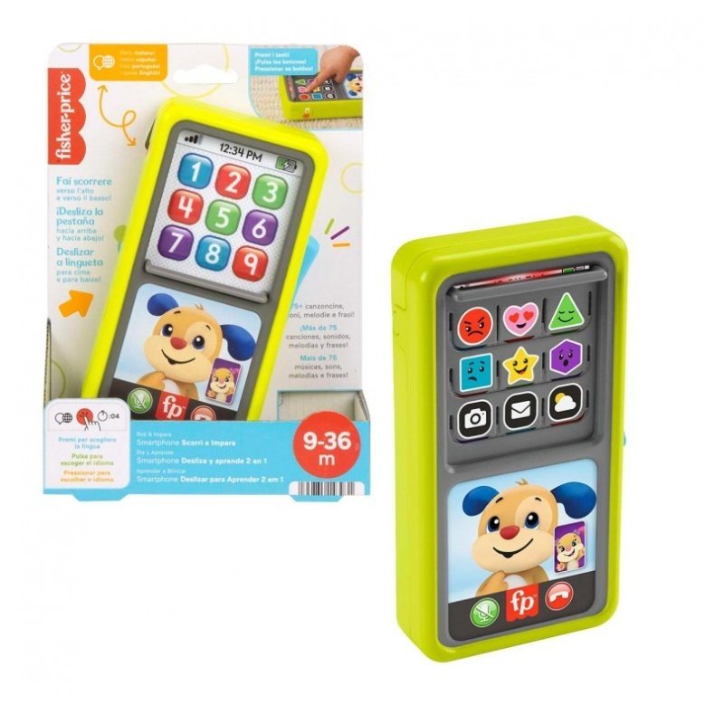 Fisher - Price Phone Scorri e Impara HNL45 - 0194735143931 - DarSaGiocattoli