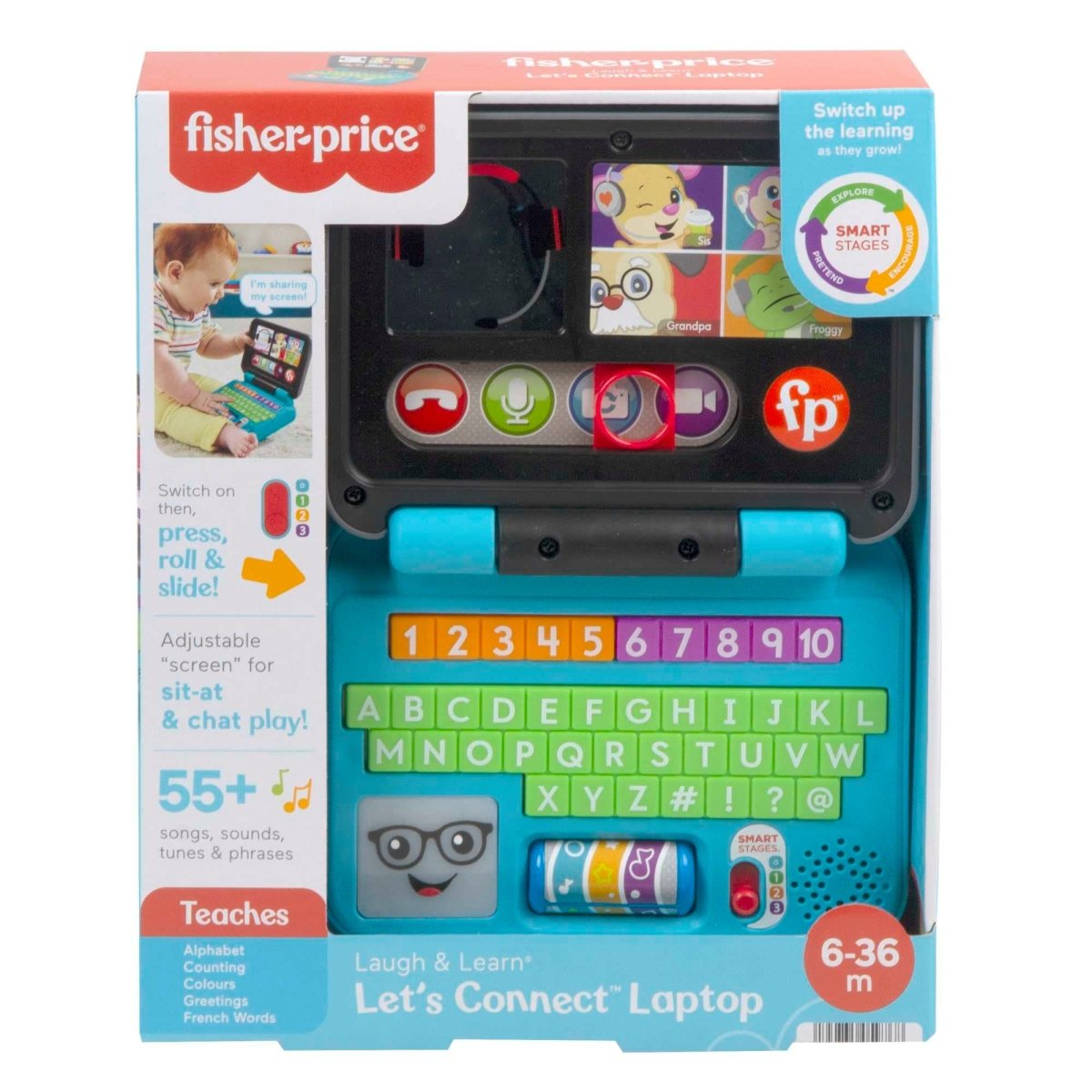 Fisher - Price Ridi e Impara Il Mio Primo Laptop HHH03 (Versione Italiano) - 0194735067183 - DarSaGiocattoli