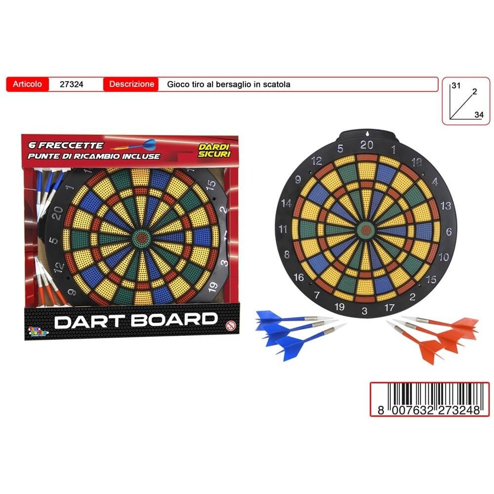 Gioco Dardi Con Bersaglio Sicuro Per Bambini Toys Garden 27324 - 8007632273248 - DarSaGiocattoli