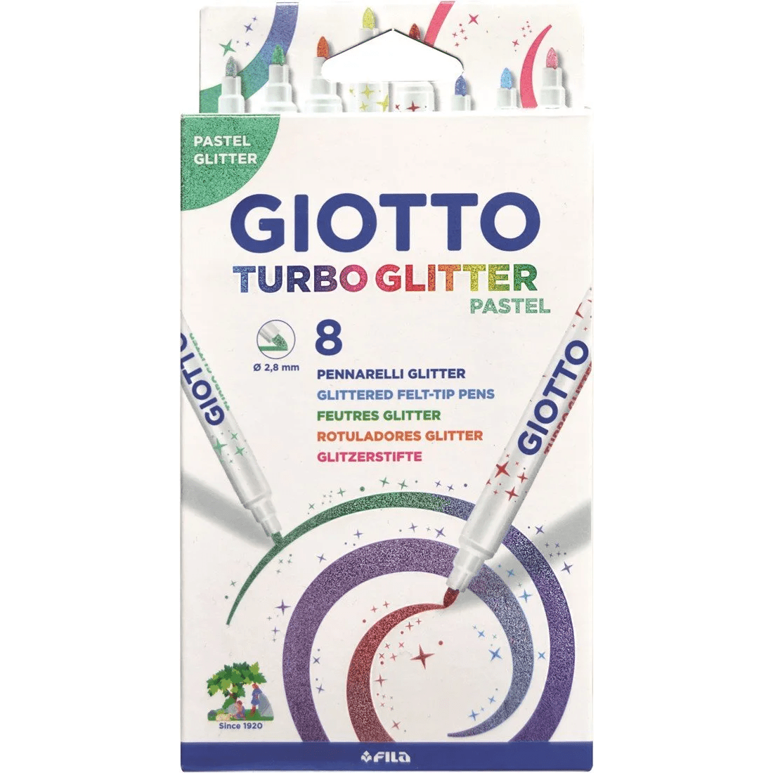 Giotto Pennarelli Turbo Glitter 8 Pezzi Fila F42630 - 8000825008719 - DarSaGiocattoli