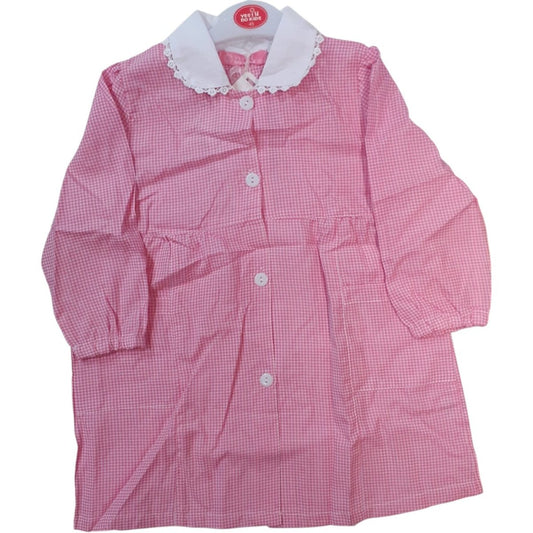 Grembiule Bambina Con Bottoni Rosa Quadrettato Yes! Do Kids BM569 - DarSaGiocattoli