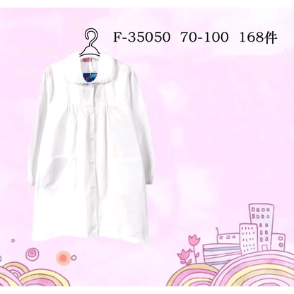 Grembiule Bambina Zip Bianco Mono Star F-32050 -  - DarSaGiocattoli