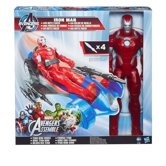 Hasbro Avengers Iron Man 30 cm più veicolo ‎A7363E270 - 5010994799434 - DarSaGiocattoli