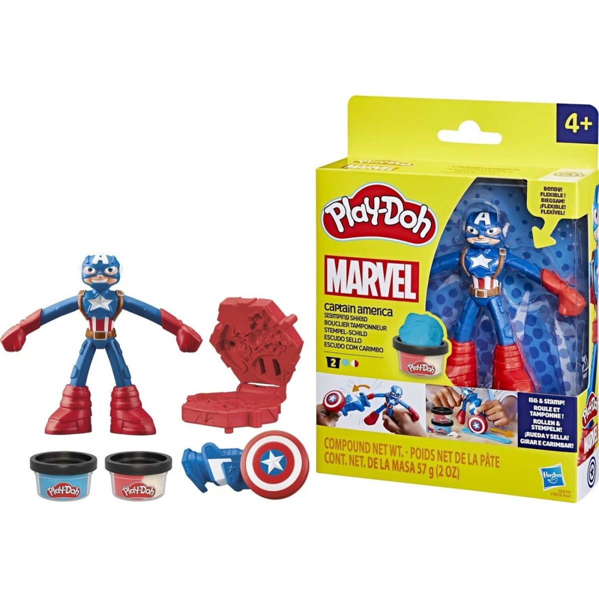 Hasbro Play - Doh Playdoh Set Capitan America Stamping Shield - 5010996257598 - DarSaGiocattoli