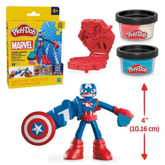 Hasbro Play - Doh Playdoh Set Capitan America Stamping Shield - 5010996257598 - DarSaGiocattoli