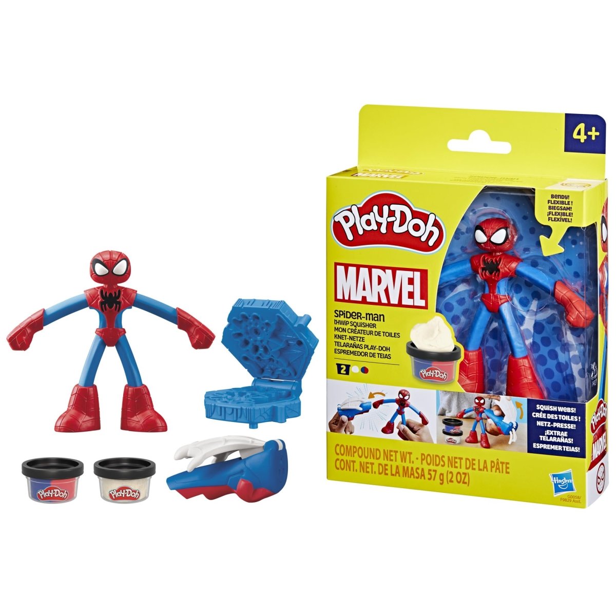 Hasbro Play - Doh Playdoh Set Spiderman thwip squisher - 5010996257567 - DarSaGiocattoli