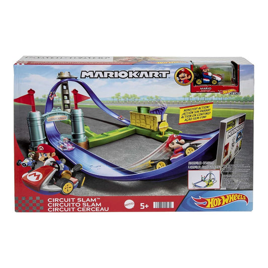 Hot Wheels - Mario Kart Circuit Slam Track Set Giocattolo per Bambini 5+ Anni HGK59 - DarSaGiocattoli