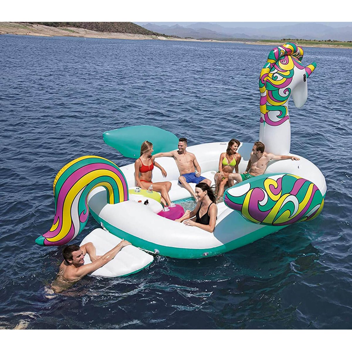 Isola Gonfiabile Unicorno 590x404 Bestway 43228 - 6942138971002 - DarSaGiocattoli