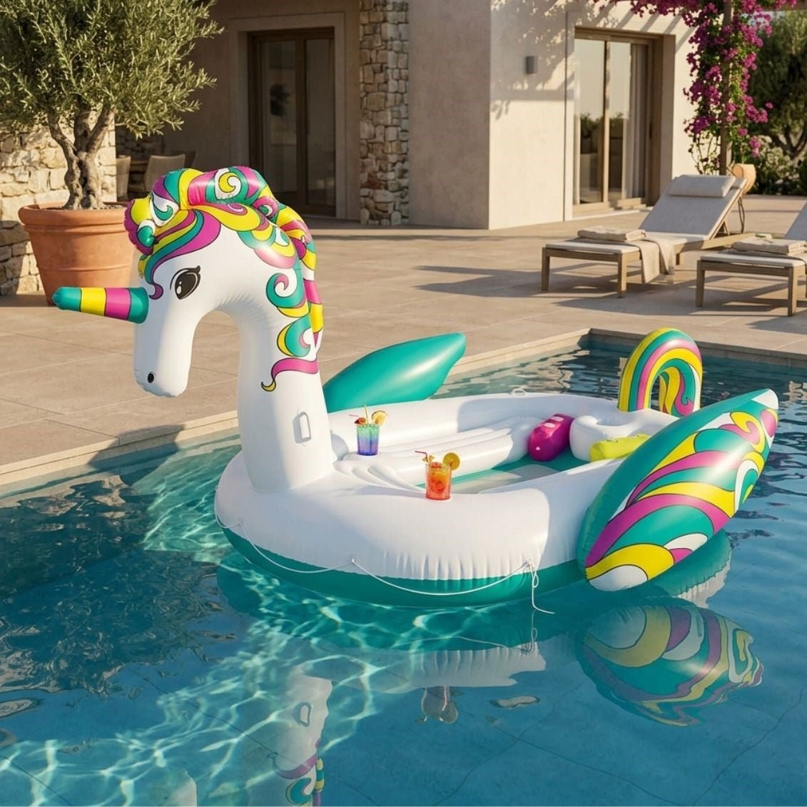 Isola Gonfiabile Unicorno 590x404 Bestway 43228 - 6942138971002 - DarSaGiocattoli