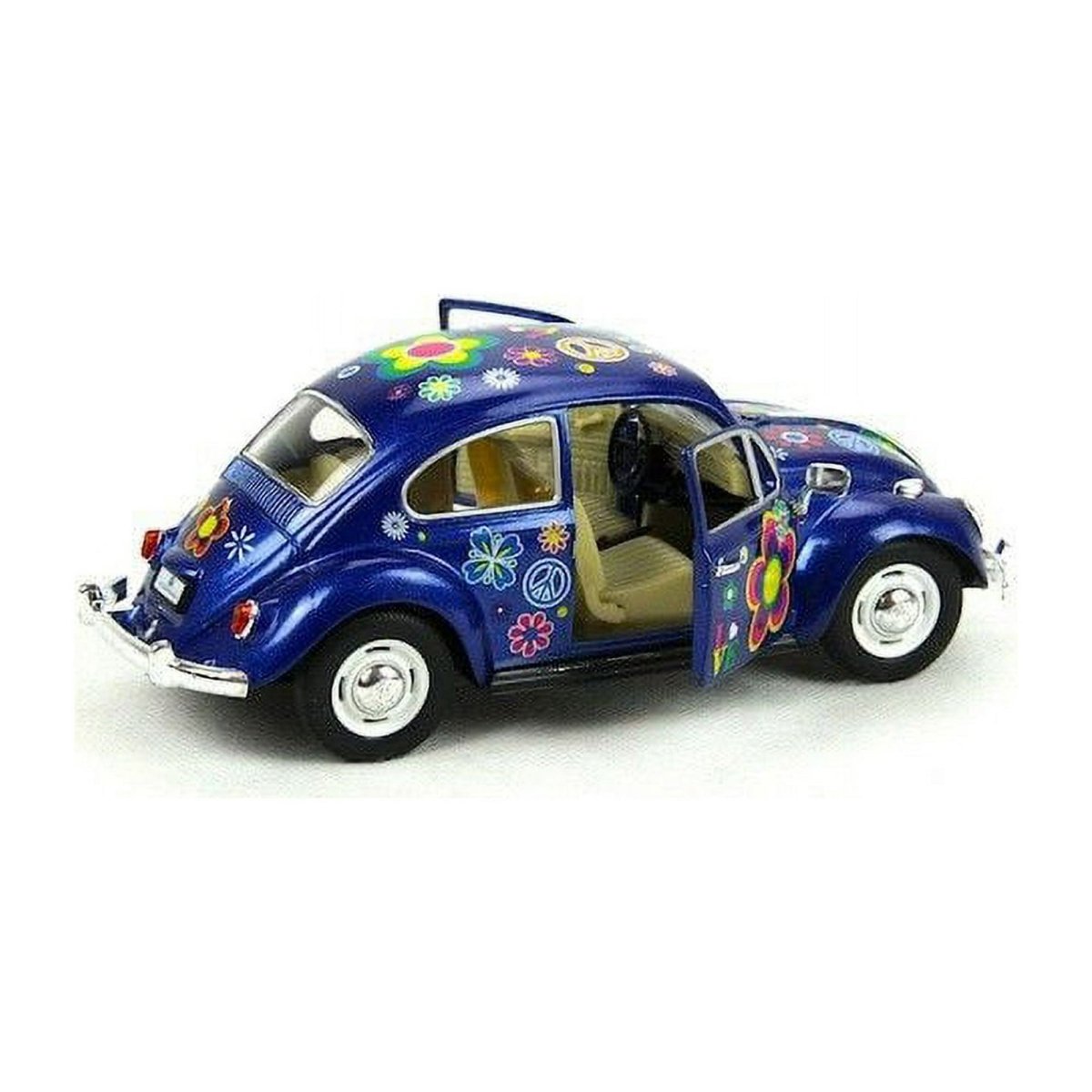 Kinsmart 1967 VW Volkswagen Beetle Decalcomania Modello Auto 1:24 Blu - 8052400501696 - DarSaGiocattoli