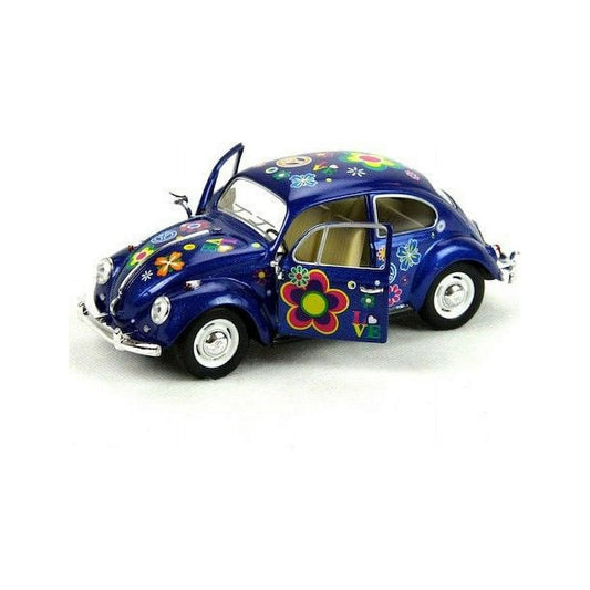 Kinsmart 1967 VW Volkswagen Beetle Decalcomania Modello Auto 1:24 Blu - 8052400501696 - DarSaGiocattoli