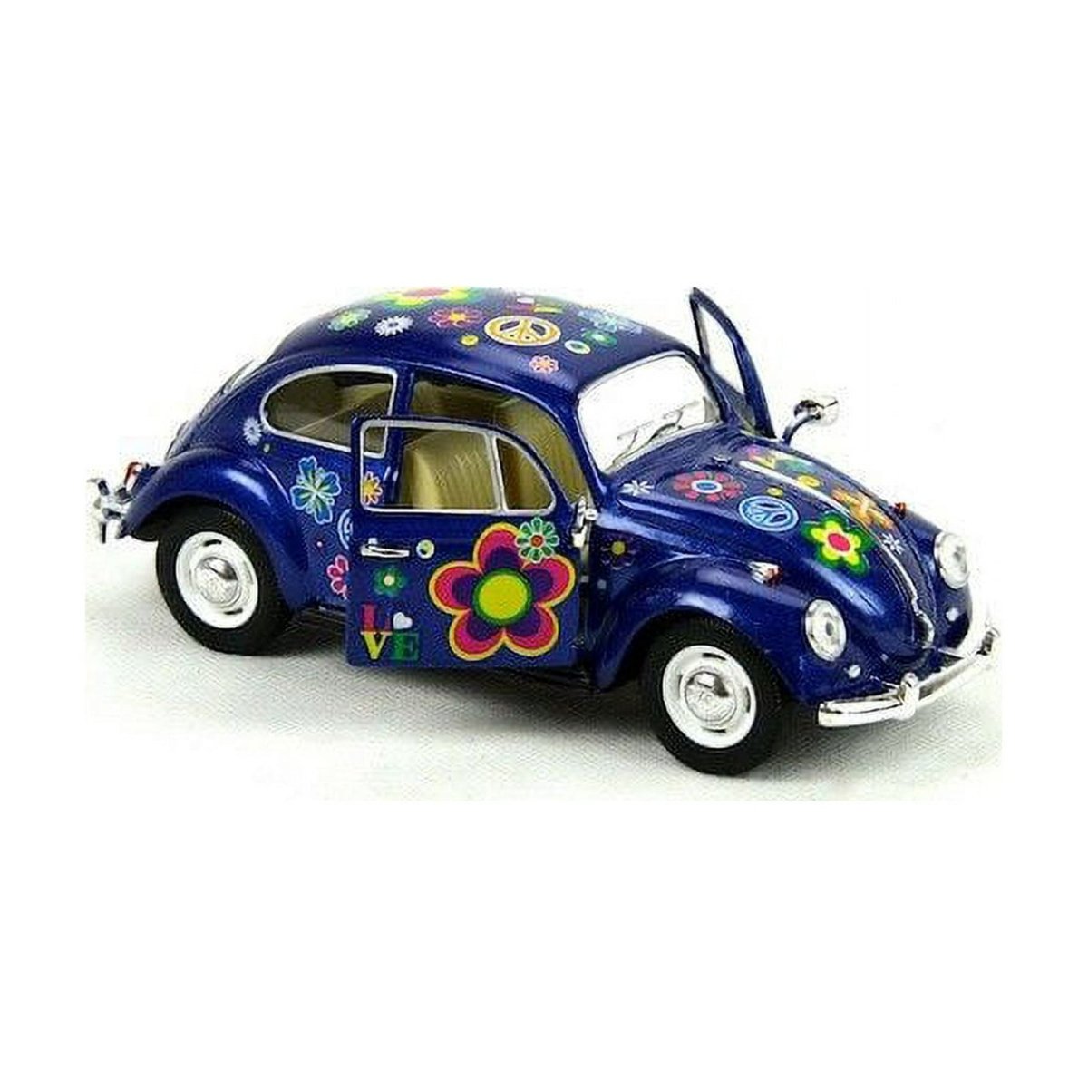 Kinsmart 1967 VW Volkswagen Beetle Decalcomania Modello Auto 1:24 Blu - 8052400501696 - DarSaGiocattoli