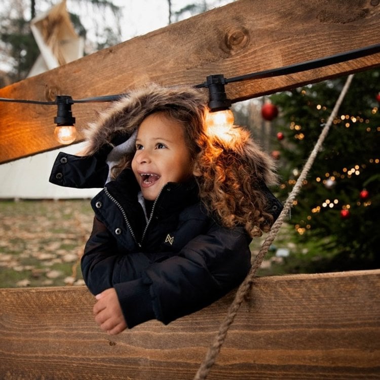 Koko Noko cappotto invernale parka con cappuccio nero per bambine - 8720815356087 - DarSaGiocattoli