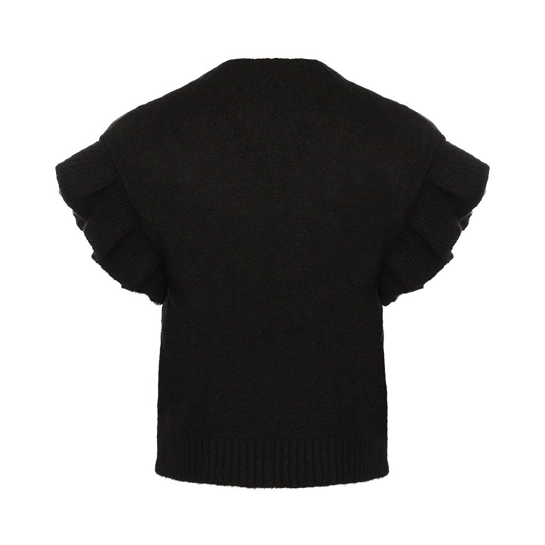 Koko Noko cardigan bambina nero lavorato a maglia con volant - 8720815315909 - DarSaGiocattoli