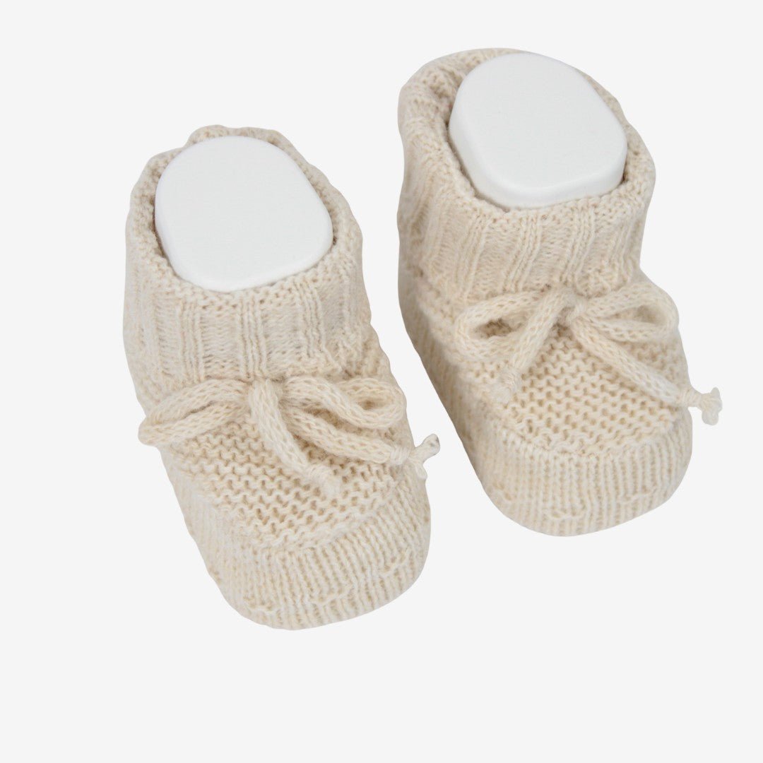 La Rocca Set Cappellino + Scarpine Misto Lana Beige V118 - 8300989221185 - DarSaGiocattoli