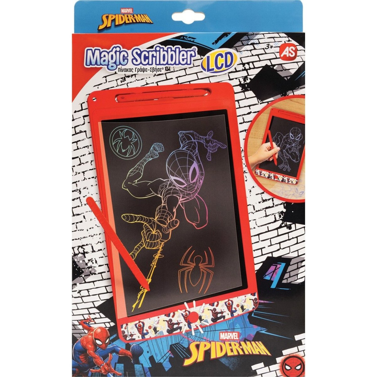 Lavagna LCD Scrivi e Cancella Spider-Man AS 1028-14157 - 5203068141578 - DarSaGiocattoli