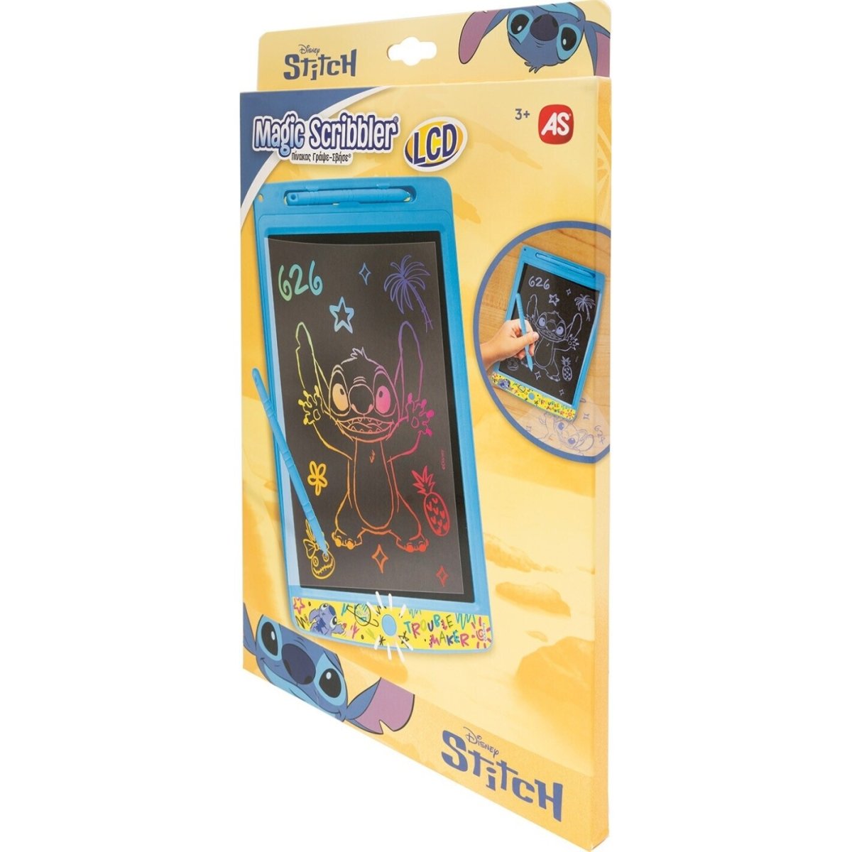 Lavagna LCD Scrivi e Cancella Stitch AS 1028-14156 Disney - 5203068141561 - DarSaGiocattoli