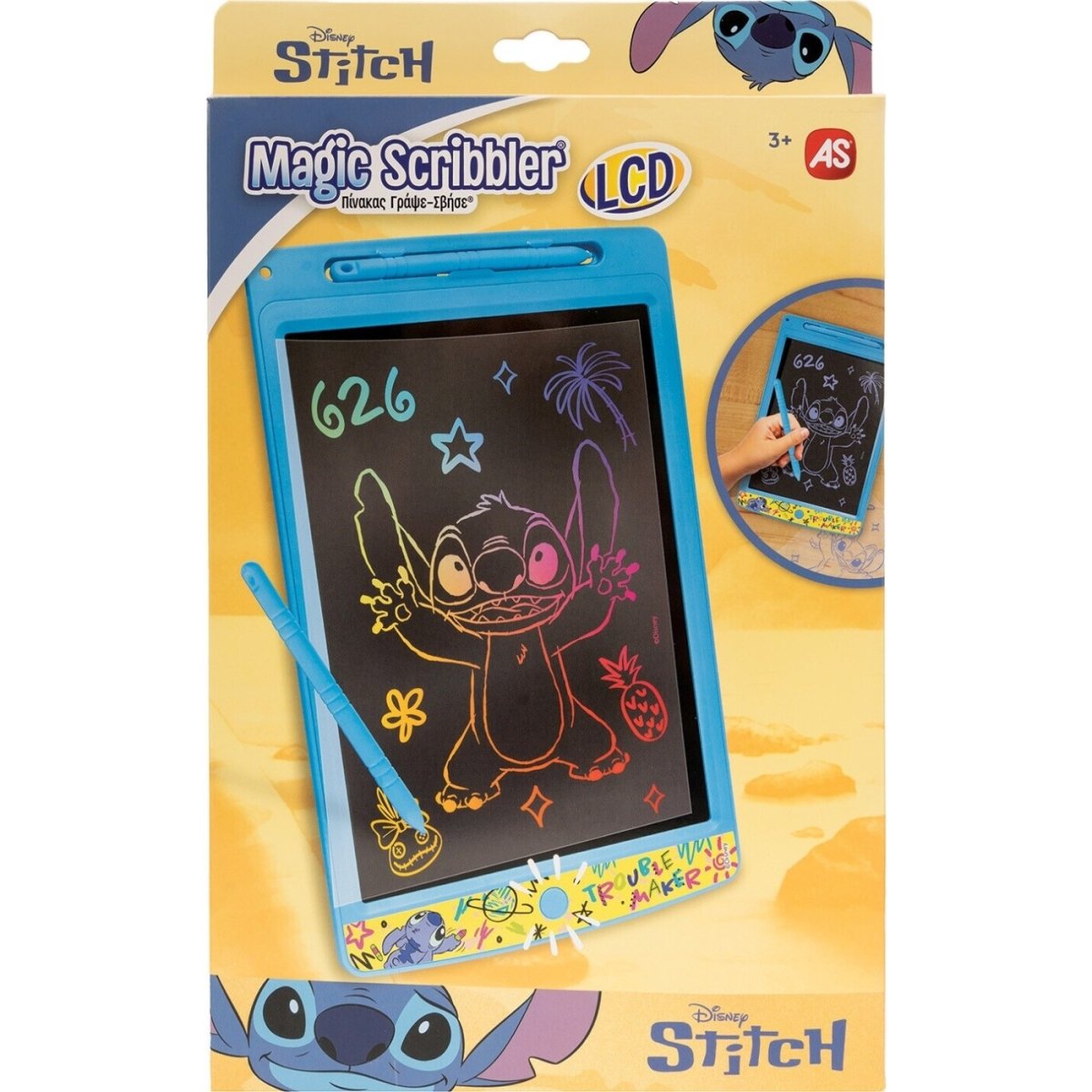 Lavagna LCD Scrivi e Cancella Stitch AS 1028-14156 Disney - 5203068141561 - DarSaGiocattoli