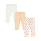 Leggings Bambina 3 Pezzi Bianco Pesca Arancio Con Fiori Dirkje N58325 - 8720815583520 - DarSaGiocattoli