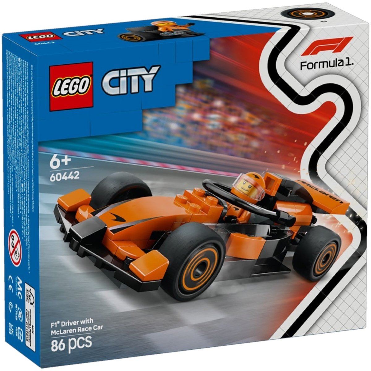 Lego City Mclaren Formula 1 Pilota Con Macchina 60442 - 5702017812489 - DarSaGiocattoli