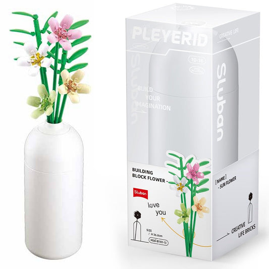 LEGO Costruzioni Fiore Fresia Vaso Compatibili Sluban 000113 - 6938242961183 - DarSaGiocattoli