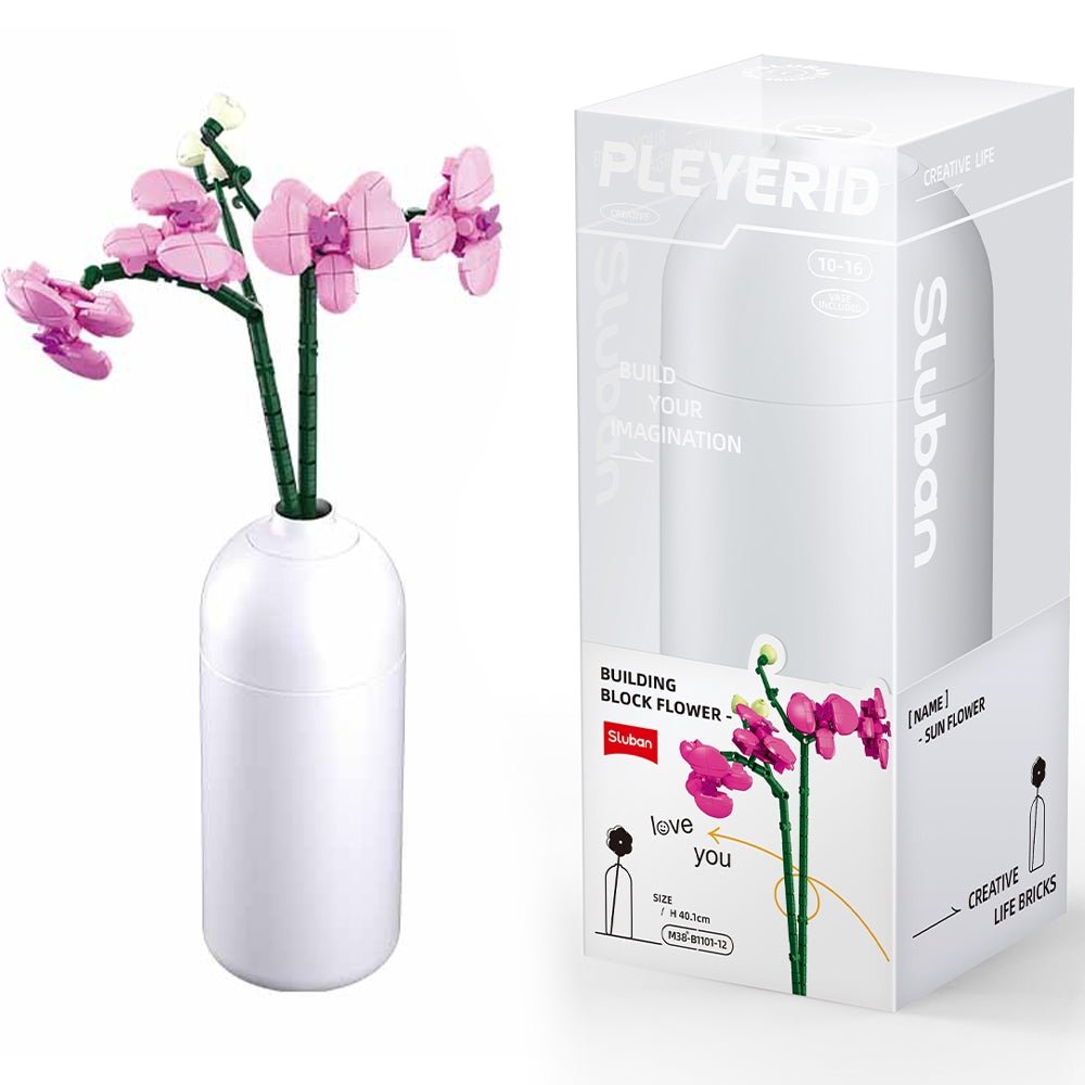 LEGO Costruzioni Fiore Orchidea Vaso Compatibili Sluban 000112 - 6938242961176 - DarSaGiocattoli