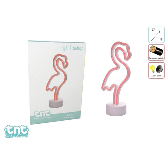 Luce LED Flamingo 27 cm TnT Light 92002 Lampada Decorativa - 8007632920029 - DarSaGiocattoli