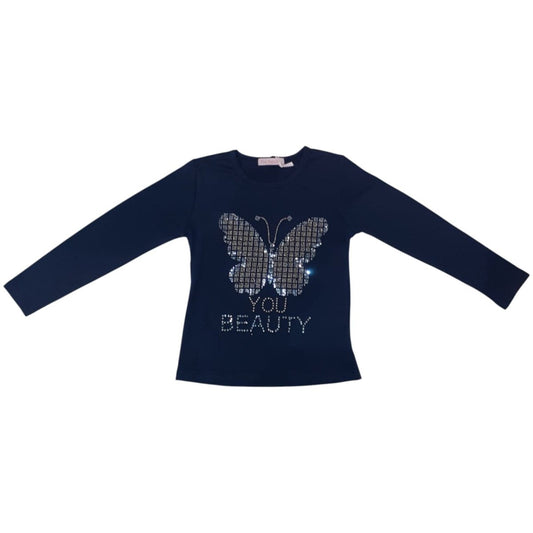 Maglietta Bambina a Maniche Lunghe Blu Best Kids CE313 -  - DarSaGiocattoli