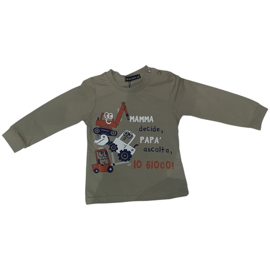 Maglietta Bambina a Maniche Lunghe Verde In Cotone Small Gang V - 6862 - 2288602568625 - DarSaGiocattoli