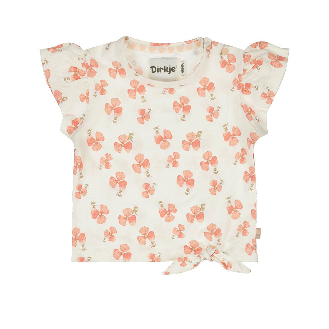 Maglietta Neonata Fantasia Floreale Con Giromaniche Dirkje N58315 - 8720815582646 - DarSaGiocattoli