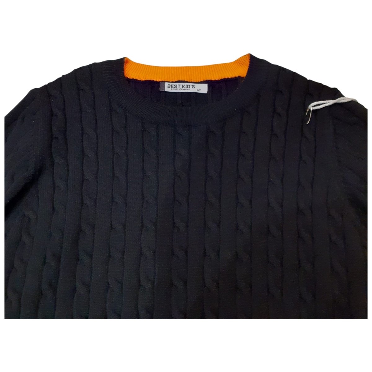 Maglione Bambino Nero Collo Arancio Best Kinds MRO822 -  - DarSaGiocattoli