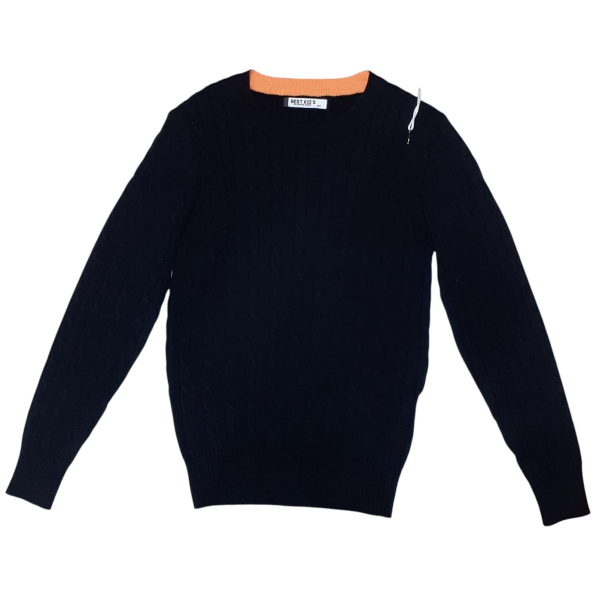 Maglione Bambino Nero Collo Arancio Best Kinds MRO822 -  - DarSaGiocattoli
