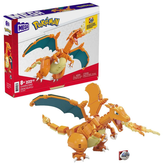 Mega Pokemon Charizard Da Costruire 40x30x10 222 Pezzi GWY77 - 0887961950779 - DarSaGiocattoli