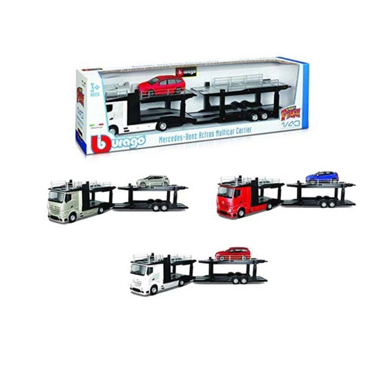 Mercedes-Benz Actros 2545 Con Rimorchio Auto 1:43 Burago 18-31456 - 4893993314560 - DarSaGiocattoli
