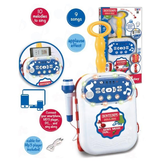 Microfono Con Amplificatore Trolley Bontempi 42 5010 Karaoke Portatile - 0047663338132 - DarSaGiocattoli