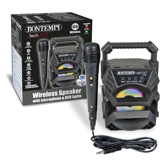 Mini Speaker Wireless Bontempi Con Microfono USB 49 1000 e Luci RGB - 0047663376356 - DarSaGiocattoli