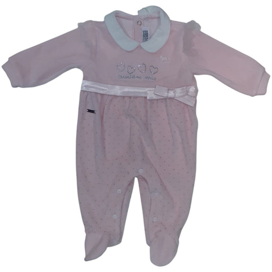 Mio Piccolo Tutina Neonata In Ciniglia Rosa 943R - 8033300400661 - DarSaGiocattoli
