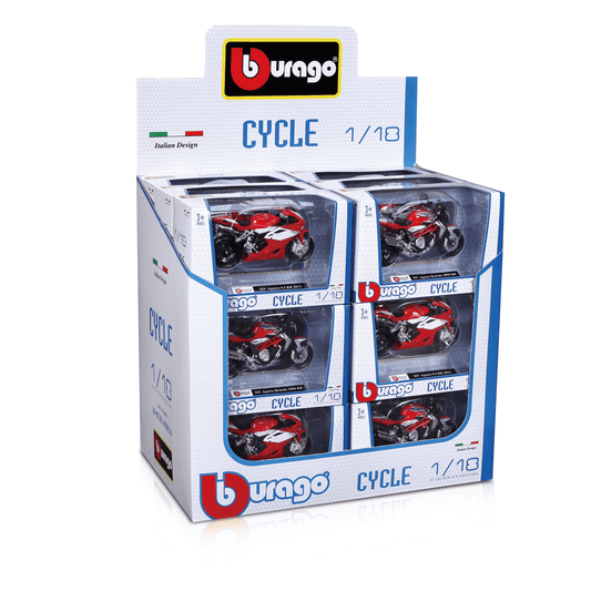 Moto Cycle Scala 1:18 Assortiti Burago 18 - 51030 - 4893993510009 - DarSaGiocattoli