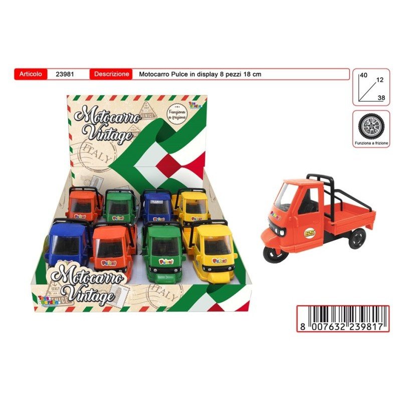 Motocarro Ape Pulce Die Cast Toys Garden 23981 - 8007632239817 - DarSaGiocattoli
