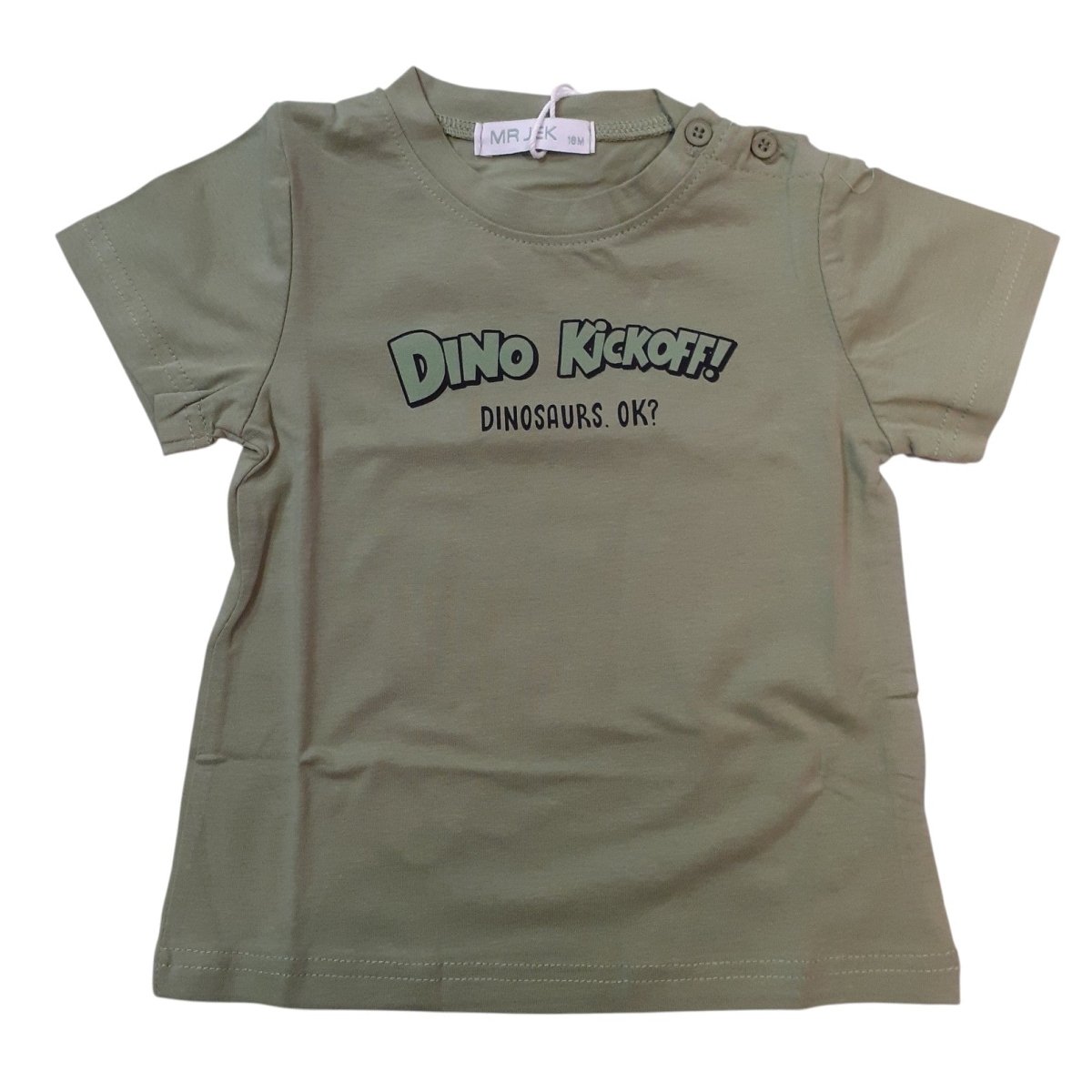 MR Jek T-Shirt Bambino Colore Verde Fantasia Dinosauro JA2501 - DarSaGiocattoli