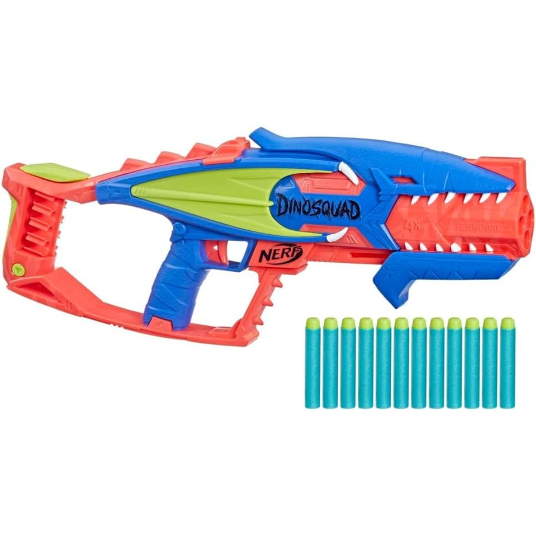 Nerf DinoSquad Terrodak 12 dardi Nerf Elite F6313EU4 - 5010996128539 - DarSaGiocattoli