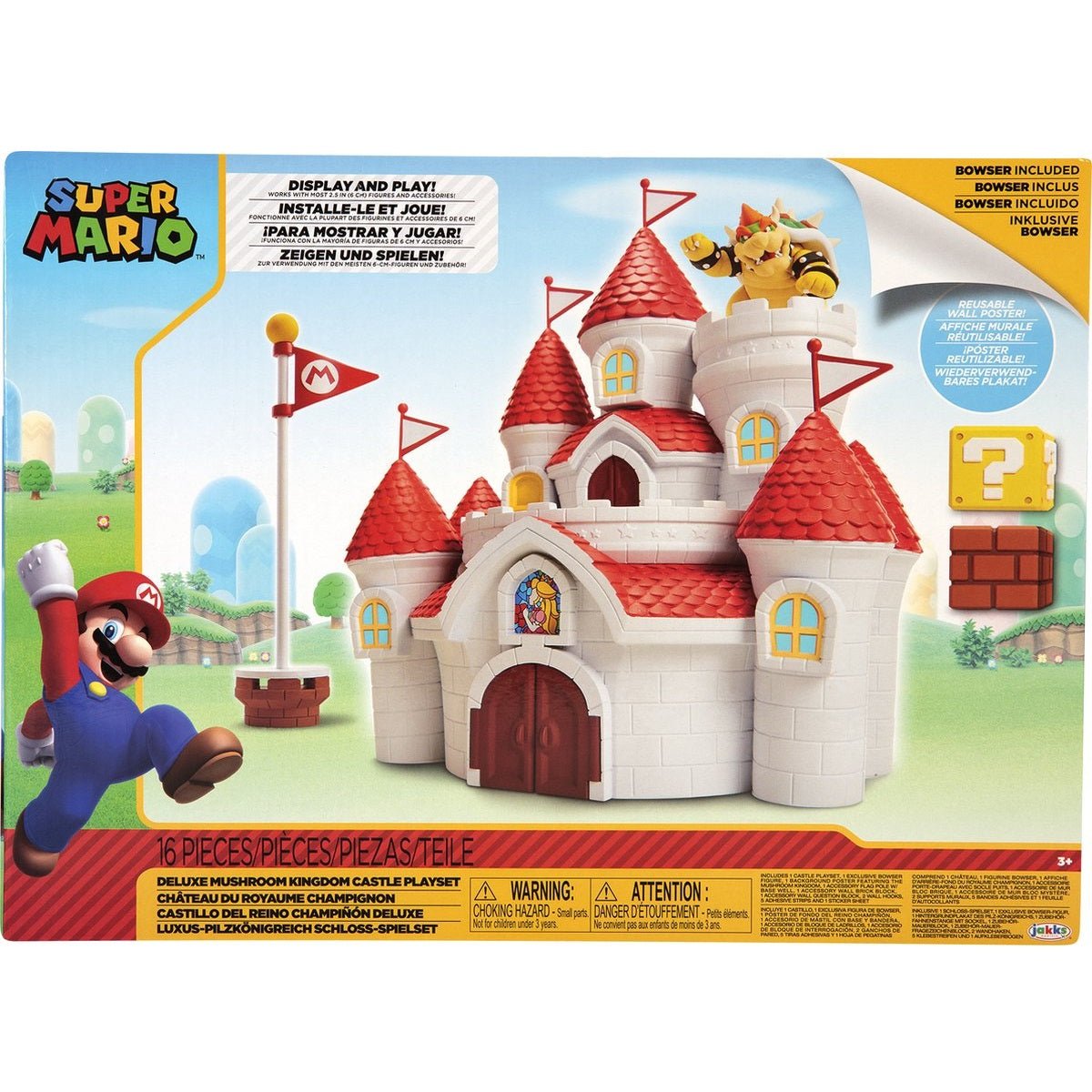 Nintendo Super Mario Castello Mushroom Kingdom Della Principessa Peach - 0039897585413 - DarSaGiocattoli