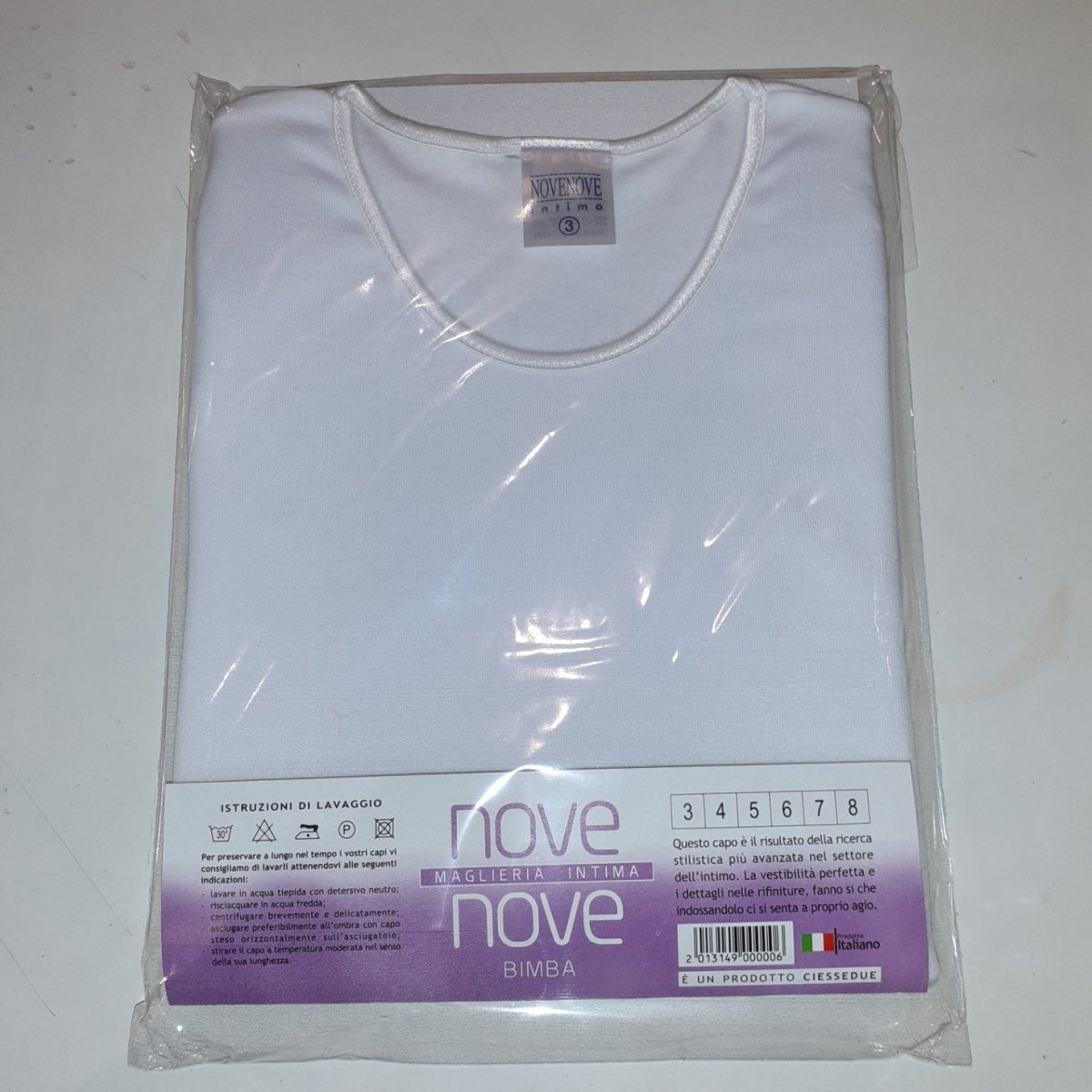 Nove Canottiera Bambina Bianca In Caldo Cotone 4 Pezzi 413 - 2013149000006 - DarSaGiocattoli